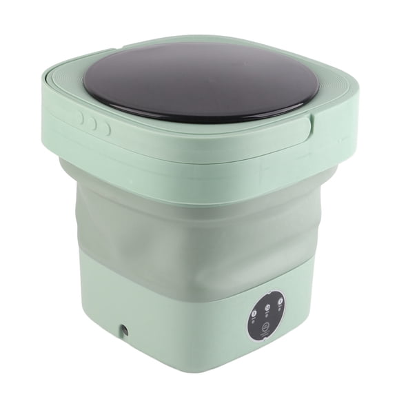 Brynna Portable Washing Machine Folding Washing Machine, US Plug 100-240V Automatic Washing Foldable Washer for Travel for Underwear Green