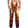 thumbnail image 7 of Salouo Maple Leaf Meditating Fox Print Pajama Pants for Men, Lounge Pants Elastic Waistband Casual Men's sleepwear Loungewear Sleep Pajama Pant -Medium, 7 of 7
