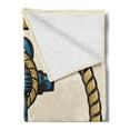 thumbnail image 2 of Anchor Soft Flannel Fleece Blanket, Sailor Design Circular Rope and Marine Motif Antique Maritime Nautical, Cozy Plush for Indoor and Outdoor Use, 70" x 90", Pale Coffee Blue Cream, by Ambesonne, 2 of 5