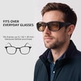 thumbnail image 3 of Photochromic Polarized Over Glasses Sunglasses for Prescription Eyeglasses, UV400 Transition Lenses, TR90 Lightweight 26g, Glare Reduction Sunglasses for Men & Women, 3 of 7