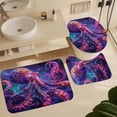 thumbnail image 6 of 4PCS Beautiful Octopus Shower Curtain Set,Colorful Funny Animals Bathroom Decor Sets with Rugs Bathroom Accessories Set Bathroom Curtain Shower Set with 12 Hooks, 6 of 8