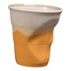 thumbnail image 4 of Taza de café de cerámica moderna, taza de porcelana plisada para el hogar, vajilla para bebidas calientes y frías Naranja, 4 of 9