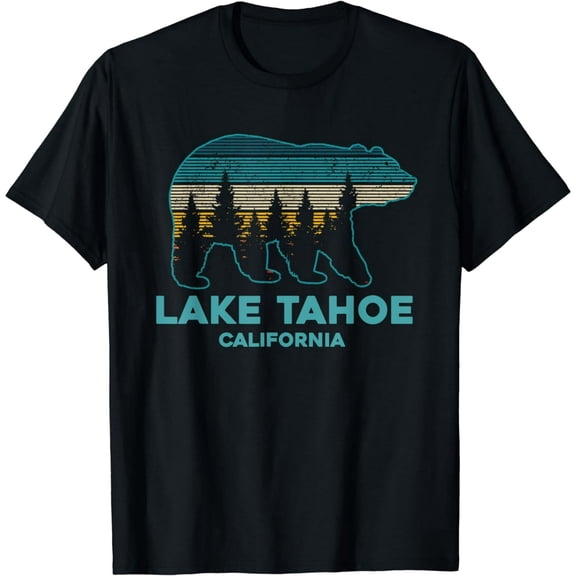 Lake Tahoe Vintage California Grizzly Bear Souvenir Gift T-Shirt