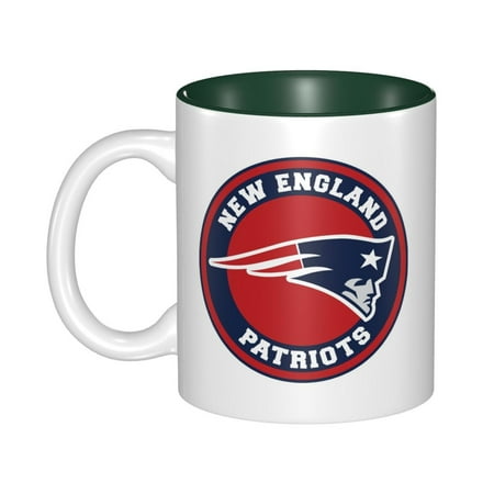 

New_England_Patriots 11 Oz Originality Coffee Mugs Large Water Mugs With Handle Porcelain Coffee Cup Thank You Gifts For Mom Dad And Friends Dark Green