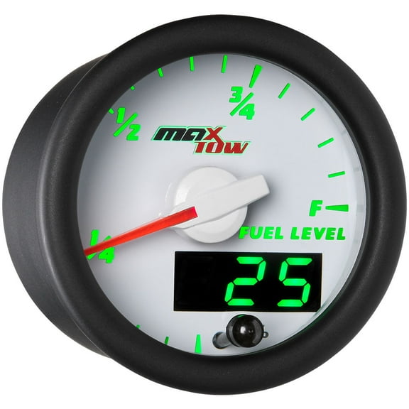 MaxTow White & Green Double Vision Fuel Level Gauge