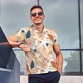 thumbnail image 4 of Fotbe Tropical Beach Sea Shell Camiseta Polo de Golf para Hombre con Estampado – Camisa Deportiva Transpirable con Cuello Abotonado-Small, 4 of 6