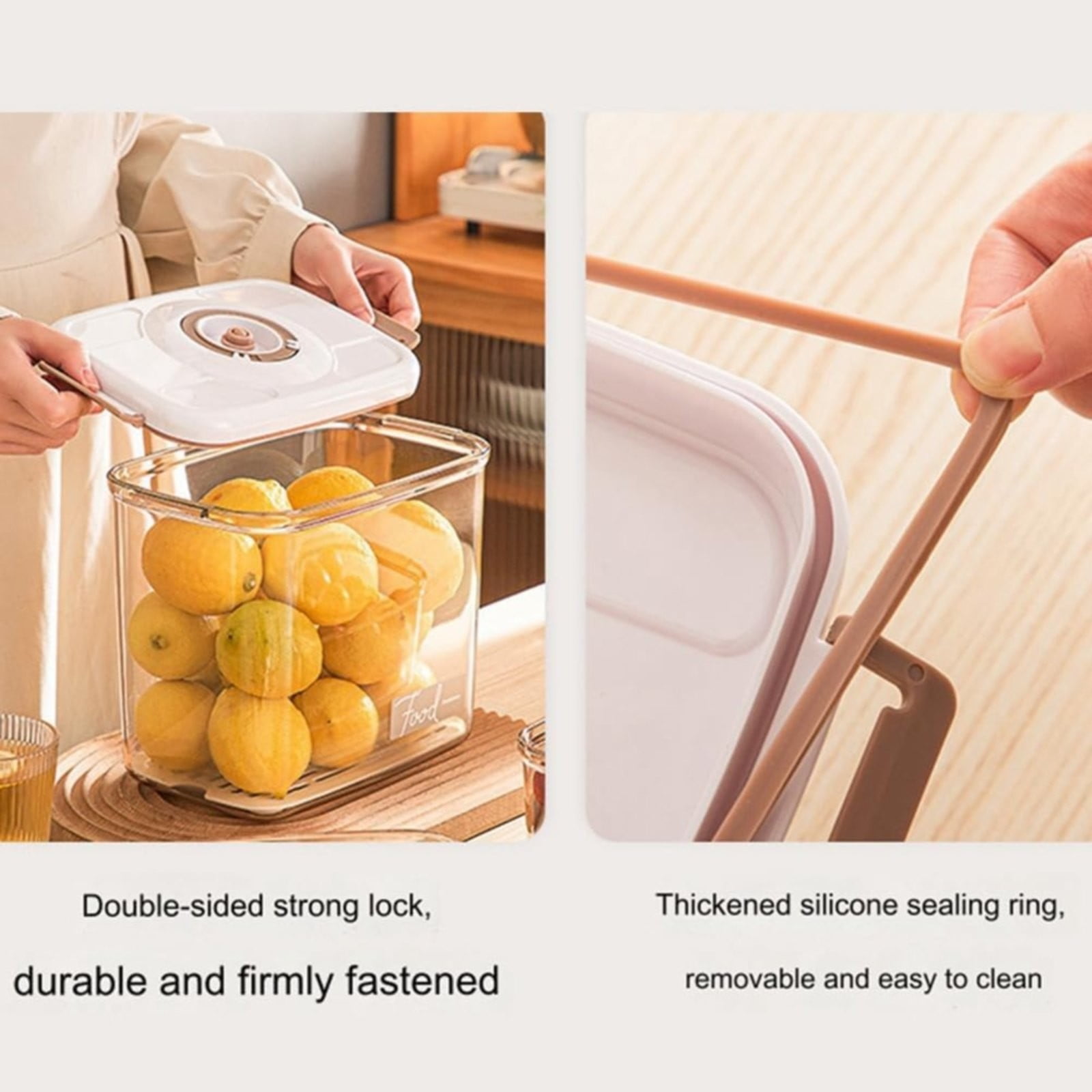 HandyHome Vacuum Food Containers with Vacuum Pump(Model A), Vacuum Sealer Containers Set Airtight Food Storage Containers, Air Tight Pantries with Lids Cereals Food Organization and Storage
