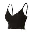 thumbnail image 3 of MixMatchy Women's Scalloped Lace Cami Crop Top, 3 of 4
