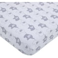 thumbnail image 3 of Little Love by NoJo Dream Big 3pc Mini Crib Set, Comforter, Two Fitted Sheets, Elephant design, Gray and White, 3 of 6