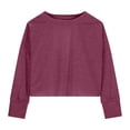 thumbnail image 5 of Y2K Tops for Girls Girls Shirts Short Sleeve Athletic Shirts Open Back Tops Active Sports Tshirts Yoga Workout Crop Tees 4-14 Years, 5 of 8