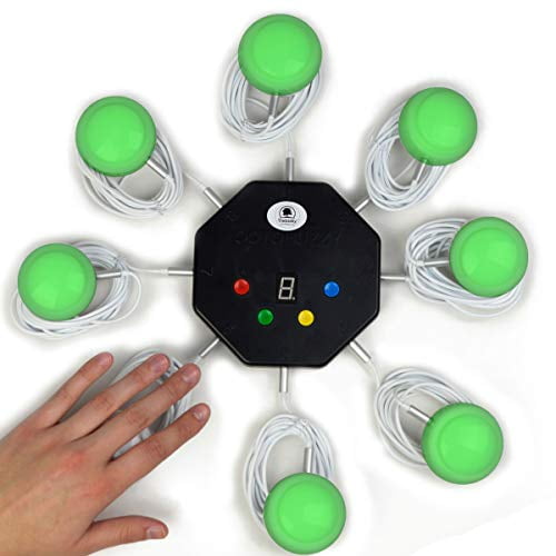 Quiz Answer Game Buzzer Système autonome avec boutons lumineux LED 8  joueurs Câbles de 0,9 m (système 2e génération) 