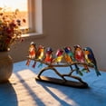 thumbnail image 2 of Orangide Bird Wall Decor Metal Hanging Ornament with 6 Colorful Birds, Home Decoration for Living Room Bedroom Indoor Outdoor Acrylic Pendant, 2 of 4