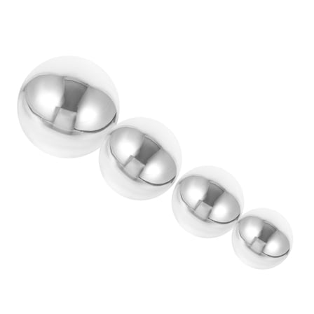 4 Pcs Gazing Ball Stand Stainless Steel Mirror Hollow Round Sphere