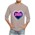 thumbnail image 2 of Nmnitkp Mens Shirts New Design Valentine's Day Love Print Men's Loose Fit Athletic 3/4 Sleeve T-Shirts Lightweight Quick Dry Short Tshirts Crew Neck Outdoor Workout Tops(Plus Size & Regular), 2 of 5