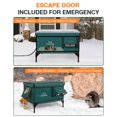 thumbnail image 6 of Clawsable Winter Elevated Outdoor Heated Cat House – Waterproof ,Insulated  Raised Base Design for Cold & Wet Protection, Dual Safety Doors, Openable Roof, Includes Heating Pad,Dark Green(S), 6 of 7