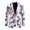 American Flag Star Print, variant on Artistic Water and Fire Design Slim Fit Lightweight Outerwear, Regular Fit Polyester Formal Dress Jacket for Summer Business Casual