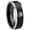 Black 2 Tone Beveled Edge, variant on Love Power Rangers Step Edge Black And Gold Tungsten Ring 10MM