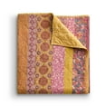 thumbnail image 6 of Greenland Home Marigold Patchwork Watercolor Floral Cotton Blend Throw Blanket, 50" x 60", 6 of 8