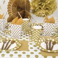 thumbnail image 2 of Gold Polka Dot Paper Dinner Plates, 9in, 8ct, 2 of 2