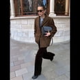 thumbnail image 4 of Chaqueta de Gamuza Y2k, Abrigo de Piel Sintética Marrón, Moda Femenina de Otoño, Abrigo de Gran Tamaño con Bolsillos Antiguos. Café L, 4 of 10