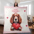 thumbnail image 2 of Happy Valentine's Day Cocker Spaniel Brings Love Heart Quilt Blanket Cockers Dog Lover Gifts Cozy Comforter Throw Blanket - 02028, 2 of 5