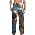 thumbnail image 3 of Daiia Playful Dolphins Underwater Men's Sleep Pant with Pockets and Drawstring,Pajama Pants-Medium, 3 of 9