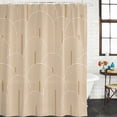 thumbnail image 2 of Khaki Boho Shower Curtain, Waterproof Shower Curtains for Bathroom, Middle Century Modern Abstract Art Washable Fabric Bathtub Curtain Set Bath Decor with 12 Hooks 72"x78", 2 of 8