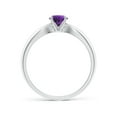 thumbnail image 2 of ANGARA Natural 0.45 Ct. Amethyst Solitaire Ring in 14K White Gold for Women (Ring Size: 5), 2 of 9