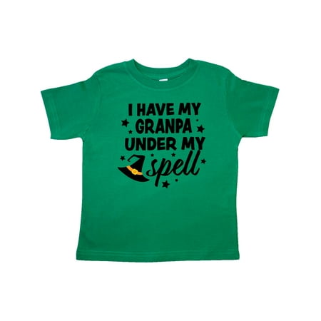 

Inktastic I Have My Granpa Under My Spell with Cute Witch Hat Gift Toddler Boy or Toddler Girl T-Shirt