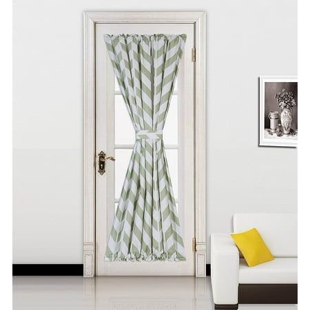 Meme 1pc Sage Green Chevron Printed Mix Color French Door Foam Meme 1pc Sage Green Chevron Printed Mix Color French Door Foam Backing Insulated Thermal