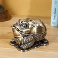 thumbnail image 3 of Toad Frog Animal Metal Ashtray for Cigarettes with Lid Windproof Decorative Cigarette Ashtray Ashtray Holder (Bronze) for Indoor and Outdoor Smokers N, 3 of 4