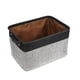 thumbnail image 1 of Cajas de almacenamiento (38 cm x 26 cm x 24 cm), cesta de tela con asas para estantes, ropa, juguetes (plegable, gris y negro, grande), 1 of 5