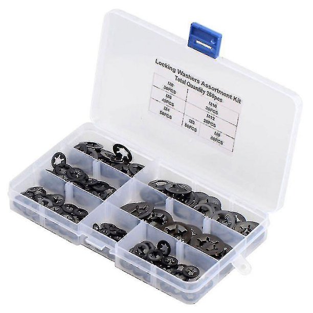 Kit de Arandelas de Bloqueo PENGJTMXG 260 Piezas Metal Starlock