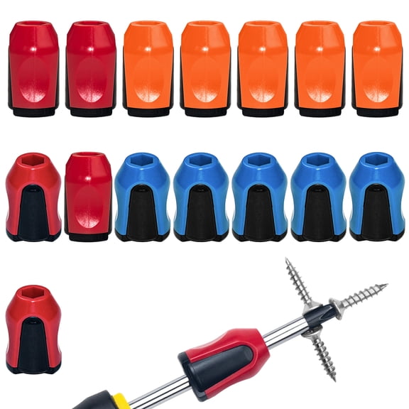 15 Pcs Screwdriver Head Magnetic Ring - Universal Magnetic Screw Holder for Electric Drill & Hand Tools, Strong Magnetizer for DIY, Auto Repair & Furniture Assembly