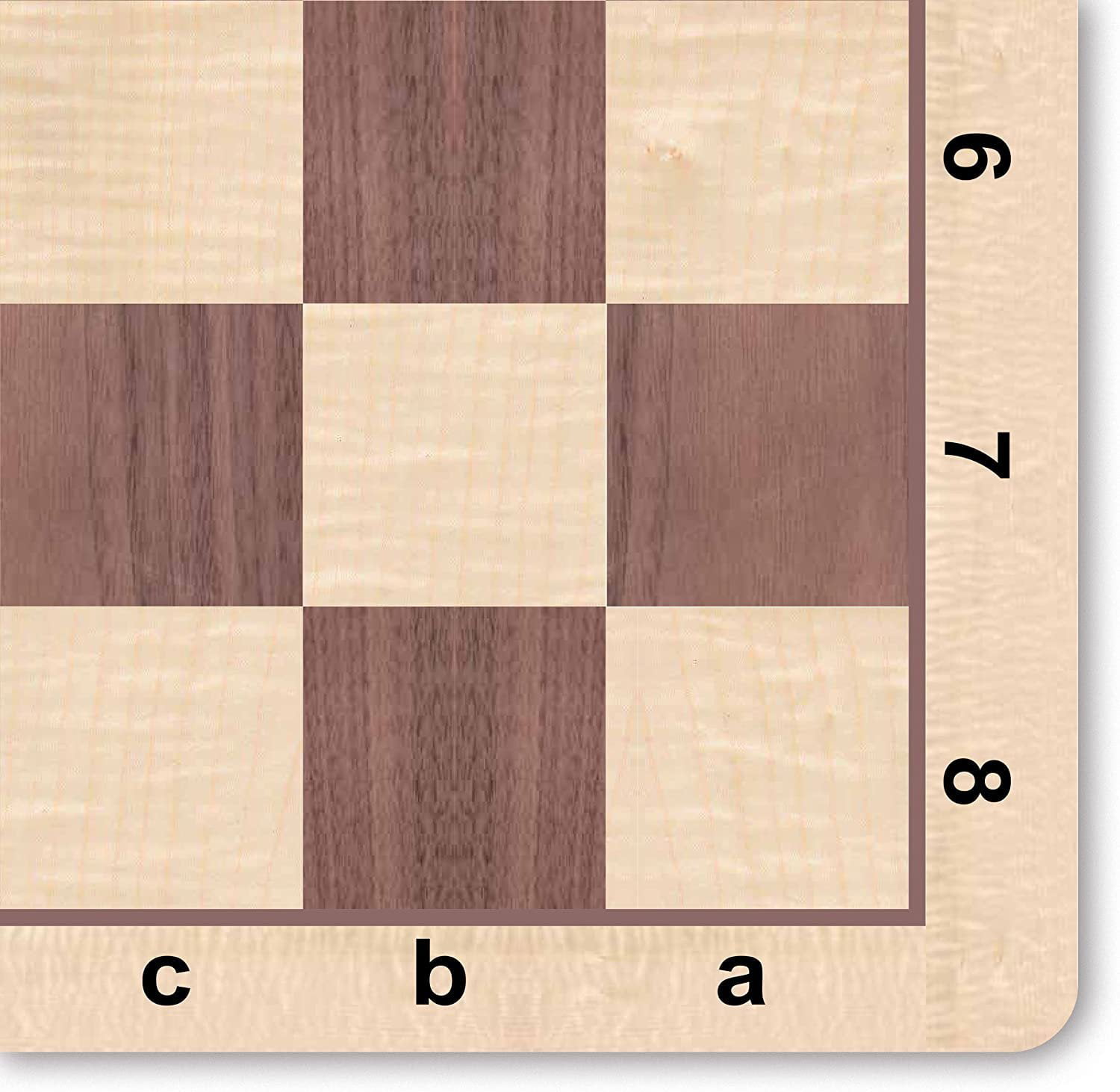 WENGE WITH ROSEWOOD & LIGHT WOOD 20" MOUSEPAD CHESS BOARD 