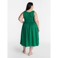 thumbnail image 2 of Terra & Sky Women's Plus Sleeveless Smocked Dress, Sizes-0X-5X, 2 of 4