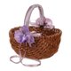 thumbnail image 2 of Cesta de flores para niña, contenedor portátil con asa, elegante tejido de almacenamiento para nuevo con flor violeta, 2 of 9