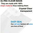 thumbnail image 4 of 11.5" x 15.5" 100 Clear Cello Bags Adhesive 2 mils Self Sealing OPP Plastic Gift Bags for Clothing T-Shirt Storage Envelope Gift Cellophane Wrap with Knurling Edges, 4 of 5