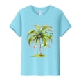 thumbnail image 2 of Lroveb Christmas Shirts for Women Print Round Neck Short Sleeve T Shirt Top Graphic T Shirts, 2 of 5