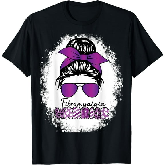 t-shirt Purple Fibromyalgia Awareness Fibro Warrior Cystic Fibrosis T-Shirt mens，black，women，funny，journey，Crew Neck, Short Sleeve,custom clothing patterns.gift