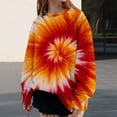 thumbnail image 2 of Bovemsi Womens Sweatshirts Fashionable Spring And Autumn Tie Dye Pattern Casual Long Sleeved Sportswear Top Fall Fashion Outfits 2025 Clothes, 2 of 9