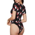 thumbnail image 2 of Balery Cartoon Mushroom Body de cuello redondo de manga corta para mujer Tops de manga corta Tops básicos-Medium, 2 of 7
