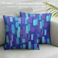 thumbnail image 3 of COMIO Abstract Retro 70s Lavender Purple Blue Paint Brush Throw Pillow Covers Aesthetic Throw Pillowcase Home Decor Living Room Cozy Cushion Cover For Bed Couch Sofa Trendy Funky Dormitory College, 3 of 5