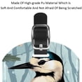 thumbnail image 4 of Square 2Pack PU Leather Woodpecker Cruise Luggage Tag with Privacy Cover and Name ID Tag for Travel Handbags Backpacks Luggage Tags, 4 of 6