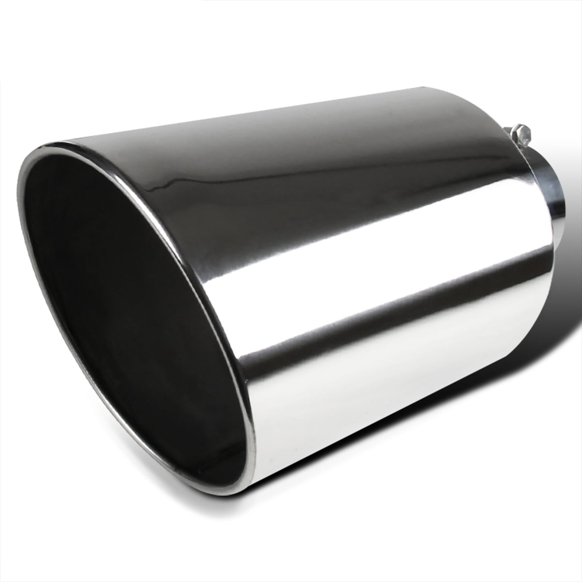 Bolt-On 15" Chrome Stainless Steel 4" Inlet 8" Outlet Truck Exhaust Muffler Tip