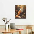 thumbnail image 3 of ARISTURING Abstract Fox Wall Art Orange Fox Canvas Painting Gothic Animal Prints Cute Fox Poster Gothic Forest Painting Wild Animal Pictures Fox Artwork Animals And Flower Canvas Fox Art  12x16 in, 3 of 5