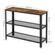 thumbnail image 5 of VASAGLE Mesa de Consola, Mesa de Pasillo con 2 Estantes de Malla, Aparador, para Salón, Pasillo, 101,5 x 35 x 80 cm, Metal, Diseño Industrial, Marrón Rústico Negro, 5 of 7