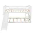thumbnail image 4 of Royard Oaktree Twin Over Twin Bunk Bed with Slide and Ladder Wood Bunk Bed Frame with Headboard and Footboard, Wood Slats, No Box Spring Needed, White, 4 of 7