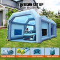 thumbnail image 5 of KFFKFF Inflatable Paint Booth, Spray Paint Tent with Dual Blowers, 33 x 20 x 13 ft, 210D Oxford Fabric & PVC, Blue, 5 of 9