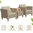 thumbnail image 5 of 3 Pieces Patio Rattan Bistro Furniture Set, 5 of 7